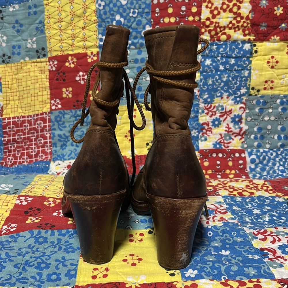 Frye Lucy lace up boots women's size 8.5 - Picture 6 of 11